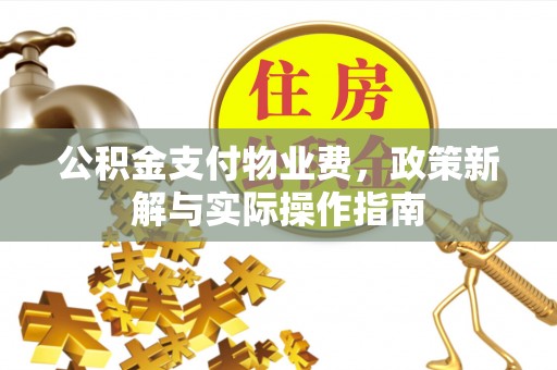 循化公积金支付物业费，政策新解与实际操作指南