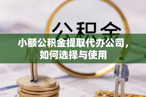 循化小额公积金提取代办公司，如何选择与使用