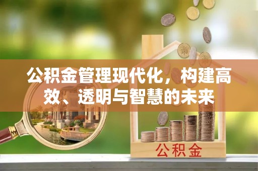 循化公积金管理现代化，构建高效、透明与智慧的未来