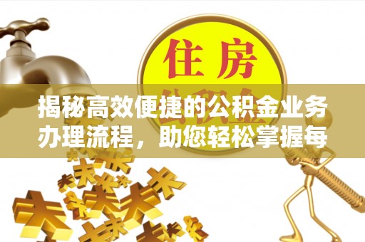 循化揭秘高效便捷的公积金业务办理流程，助您轻松掌握每一步
