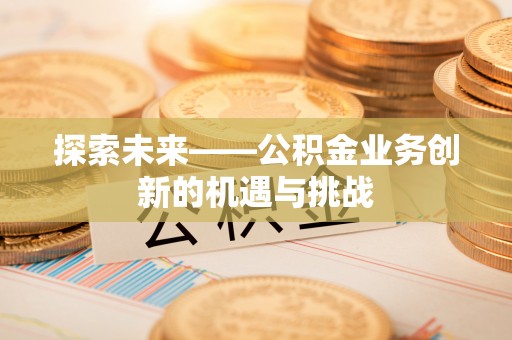 循化探索未来——公积金业务创新的机遇与挑战