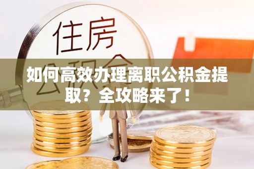 循化如何高效办理离职公积金提取？全攻略来了！