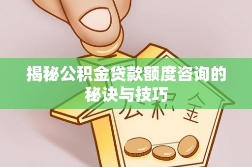 循化揭秘公积金贷款额度咨询的秘诀与技巧