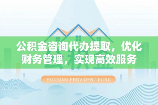 循化公积金咨询代办提取，优化财务管理，实现高效服务