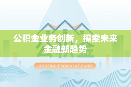 循化公积金业务创新，探索未来金融新趋势