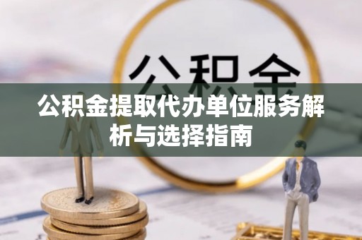 循化公积金提取代办单位服务解析与选择指南