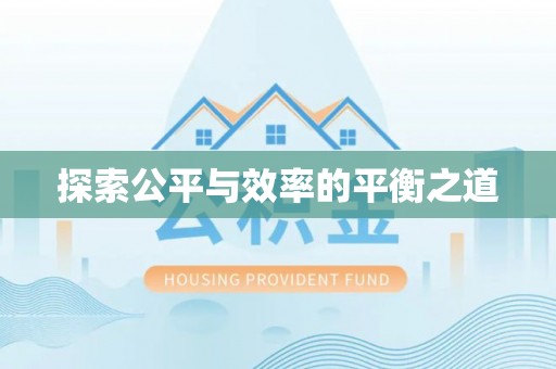 循化探索公平与效率的平衡之道