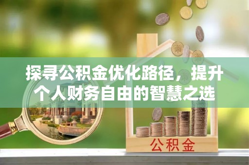 循化探寻公积金优化路径，提升个人财务自由的智慧之选