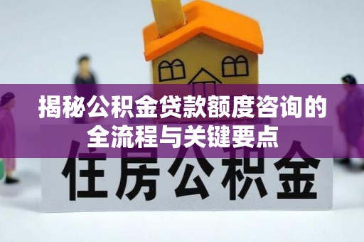 循化揭秘公积金贷款额度咨询的全流程与关键要点