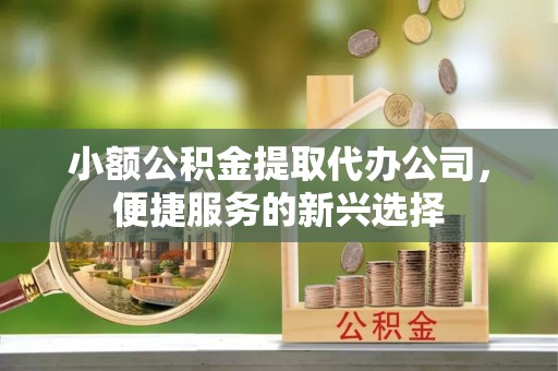 循化小额公积金提取代办公司，便捷服务的新兴选择