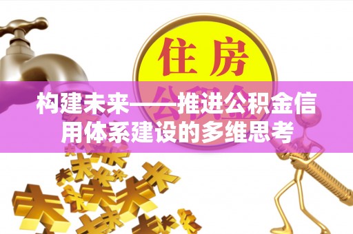 循化构建未来——推进公积金信用体系建设的多维思考