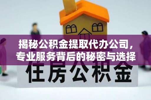 循化揭秘公积金提取代办公司，专业服务背后的秘密与选择指南
