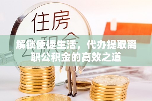循化解锁便捷生活，代办提取离职公积金的高效之道