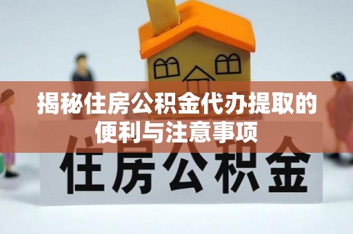 循化揭秘住房公积金代办提取的便利与注意事项